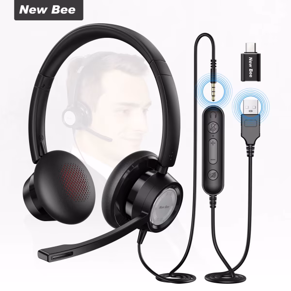 USB/3.5mm Noise-Reduction Headset with Mic Education/Office