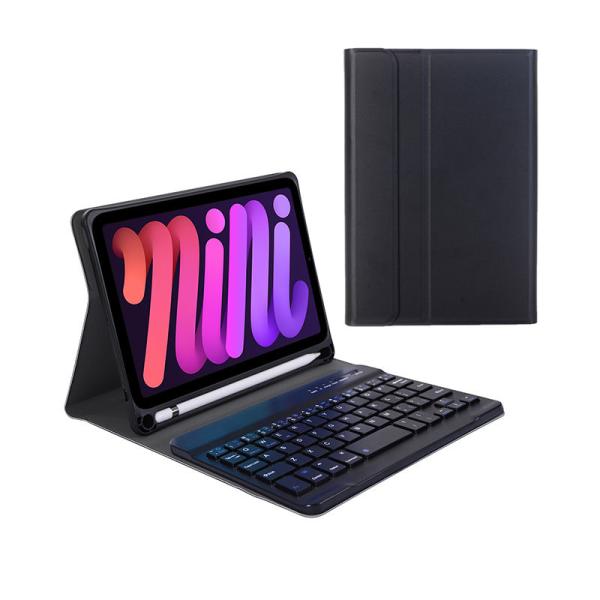 Wireless Keyboard Case for iPad mini 6 (8.3”, 2021) PU Leather, Classroom-Ready