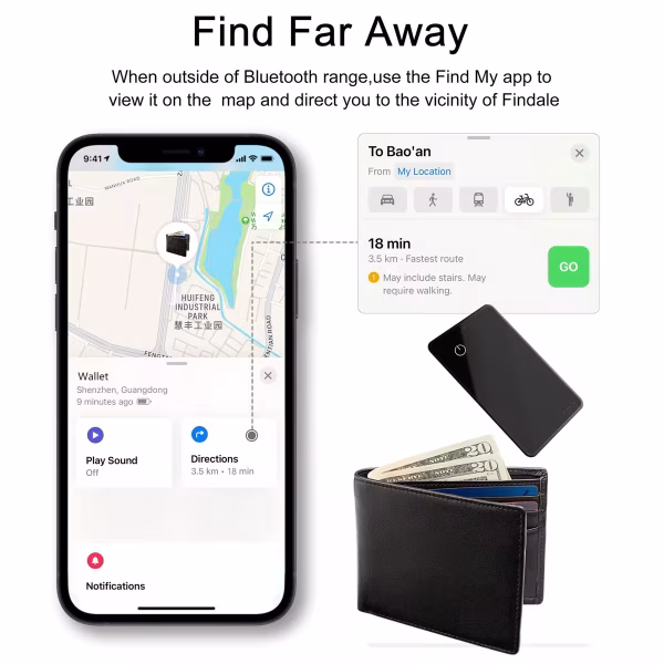 Air Smart Ultra-Thin Card Tracker Find My–compatible security for families and school gear