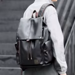 PU Leather School/College Laptop Backpack Unisex