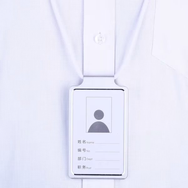 Aluminum Alloy Card Holder with Lanyard Colors for Campus IDs