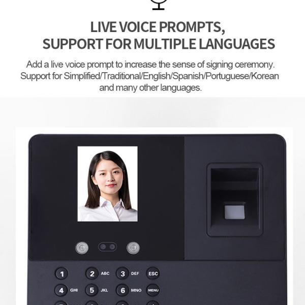 Biometric Time & Attendance device, Face + Fingerprint + Card supported